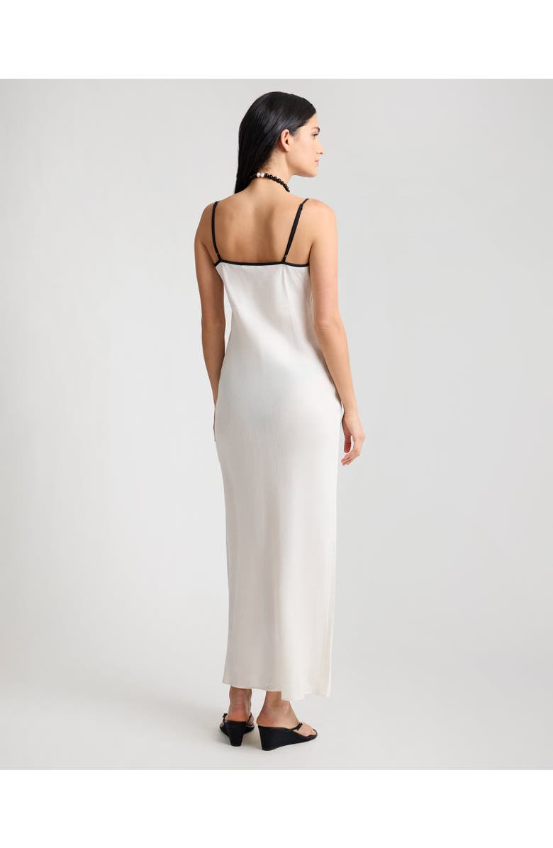 Onia Soleil Slip Dress, Alternate, color, Egret/Black