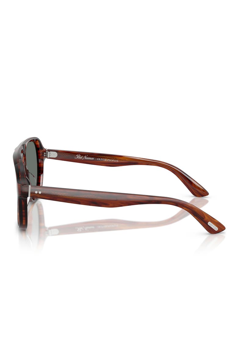 Paul Newman 57mm Pilot Sunglasses, Alternate, color, DARK AMBER SMOKE / REGAL BLUE