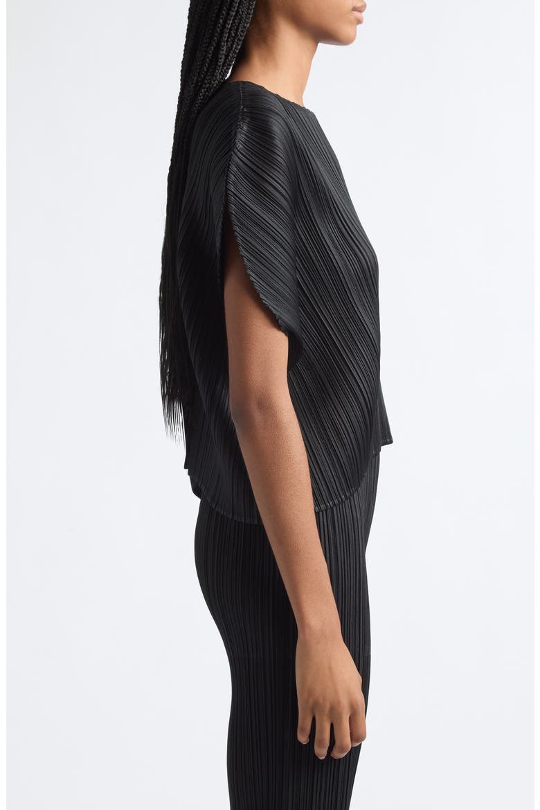Monthly Colors July Pleated Top, Alternate, color, BLACK