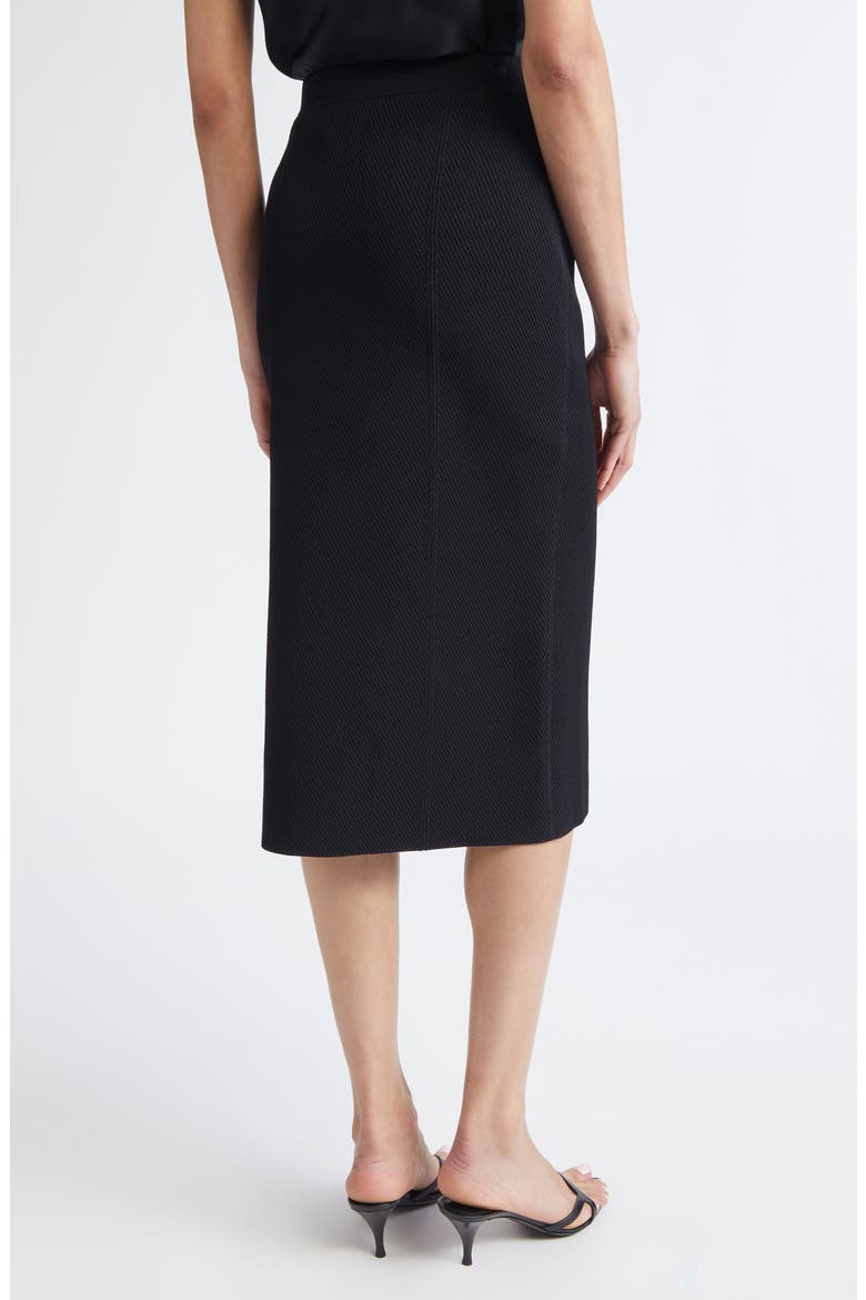 Venezia Knit Pencil Skirt, Alternate, color, BLACK