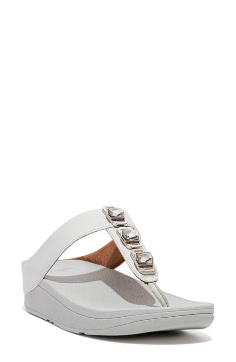 Fino Crystal Wedge Flip Flop Sandal (Women)