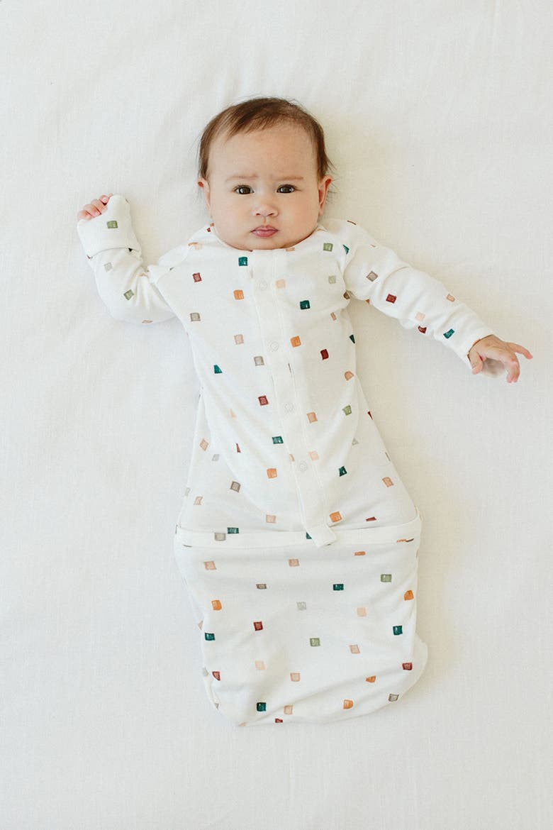 Goumi 24 Hour Convertible Sleeper Baby Gown, Alternate, color, City Blocks