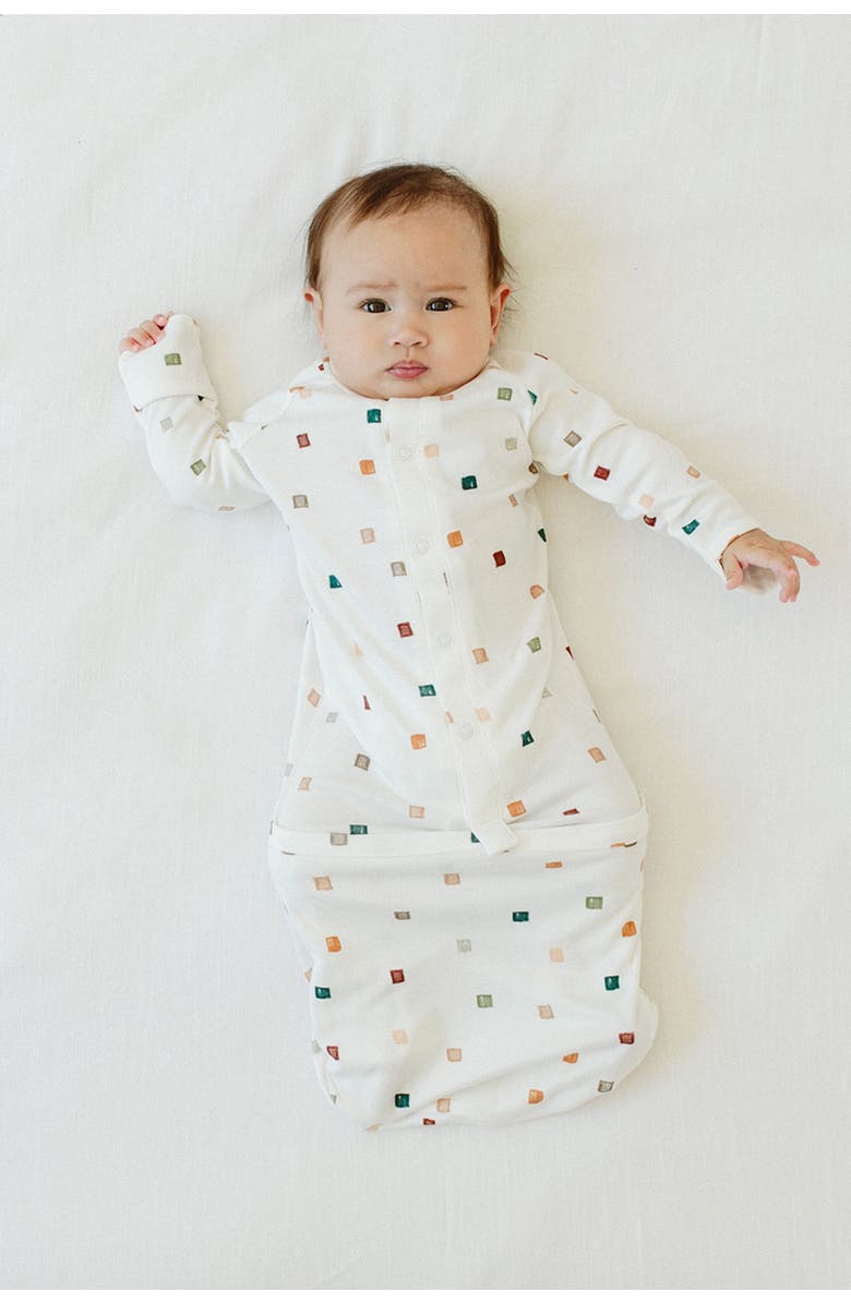 goumikids Goumi 24 Hour Convertible Sleeper Baby Gown, Alternate, color, City Blocks