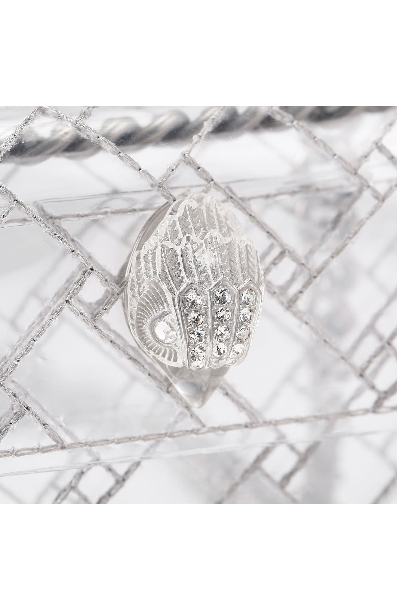 Kurt Geiger London Micro Kensington Vinyl Crossbody Bag, Alternate, color, Clear/Silver