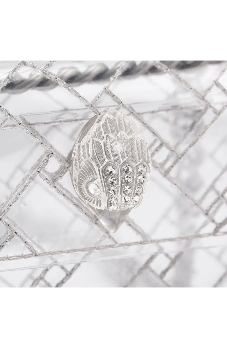 Kurt Geiger London Micro Kensington Vinyl Crossbody Bag, Alternate, color, Clear/Silver