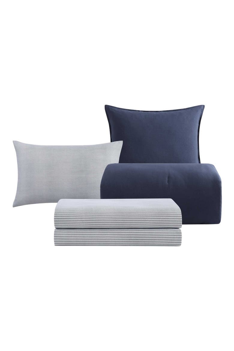 Core Comforter & Shams Set, Alternate, color, NAVY BLUE