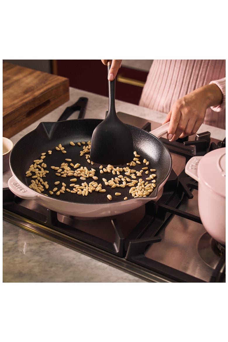 12-Inch Enameled Cast Iron Fry Pan, Alternate, color, PINK