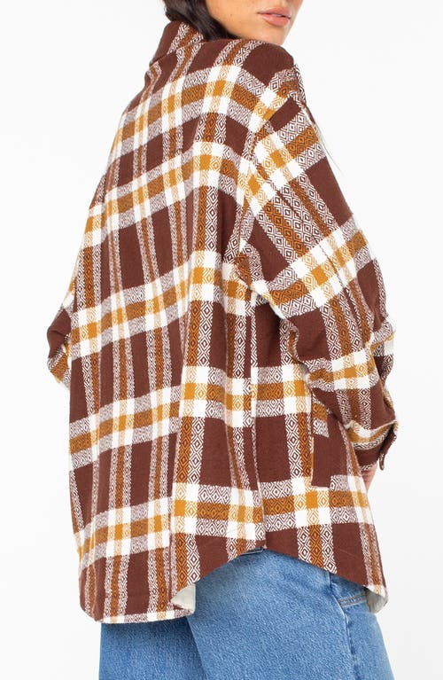 Roxy Overlander Cotton Button-up Shirt In Brown