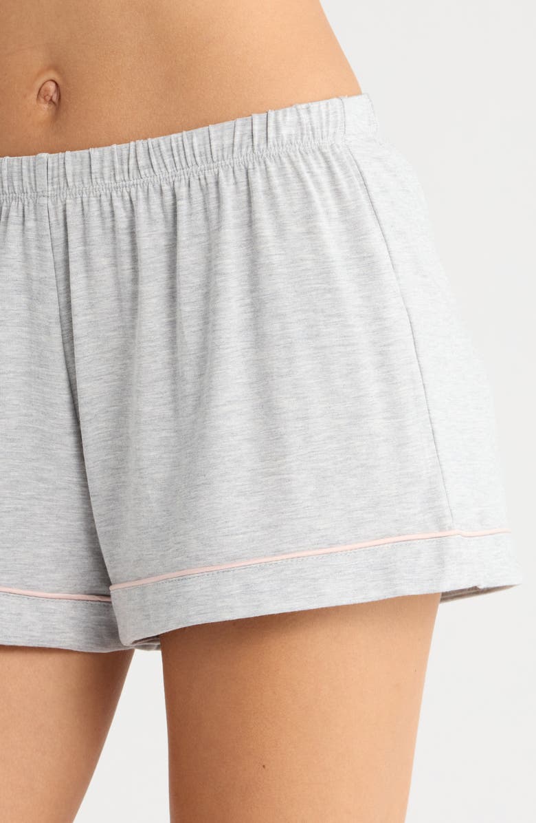 Nordstrom Moonlight Eco Short Pajamas, Alternate, color, Grey Heather- Pink