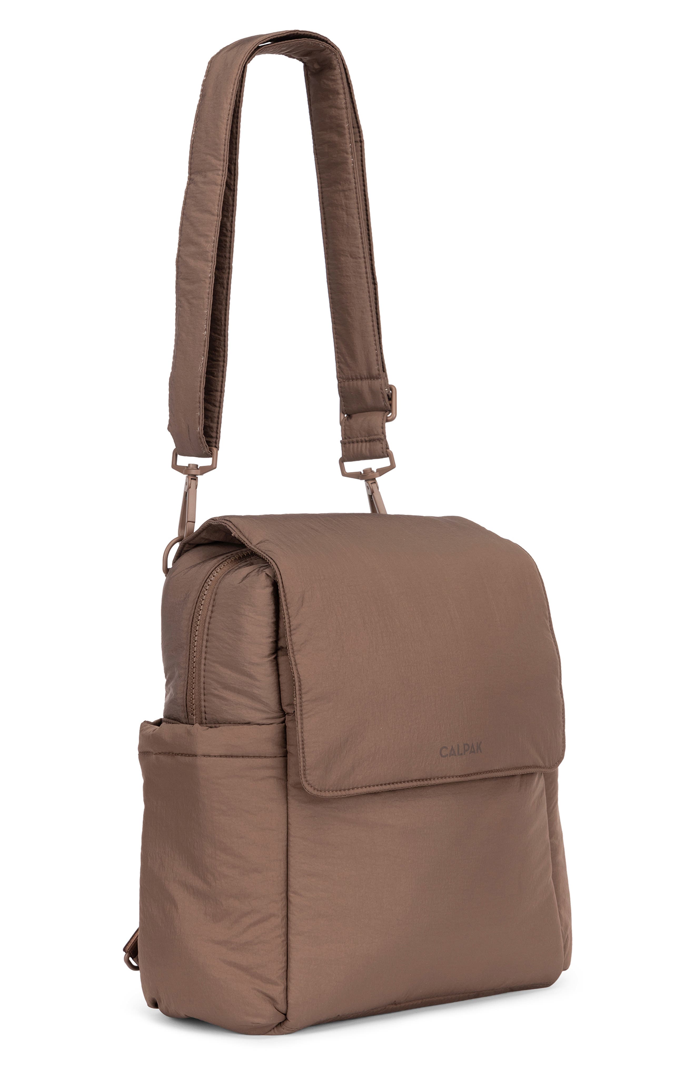 CALPAK Convertible Mini Diaper Backpack & Crossbody Bag, Alternate, color, Hazelnut