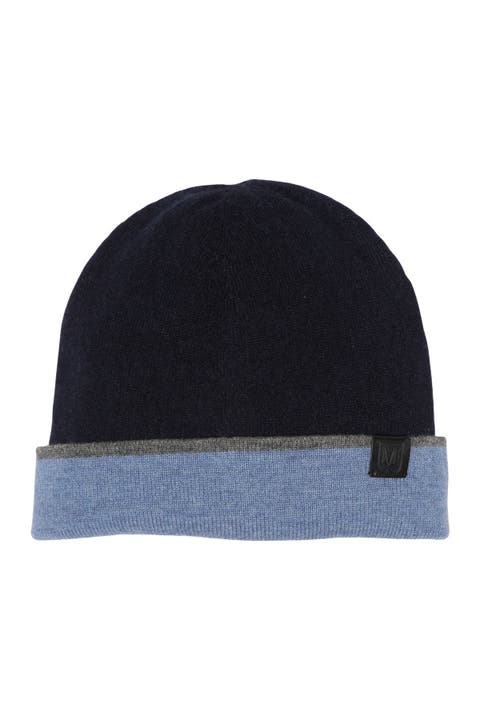 Cashmere Colorblock Jersey Knit Beanie