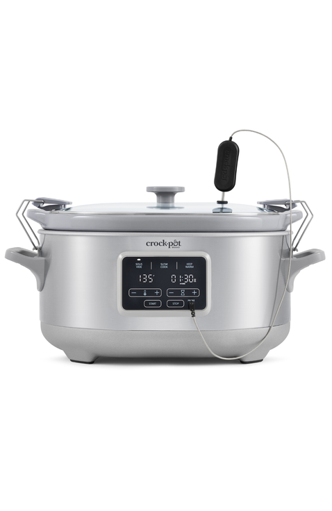 Programmable 7-Quart Cook & Carry Slow Cooker with Sous Vide, Stainless Steel