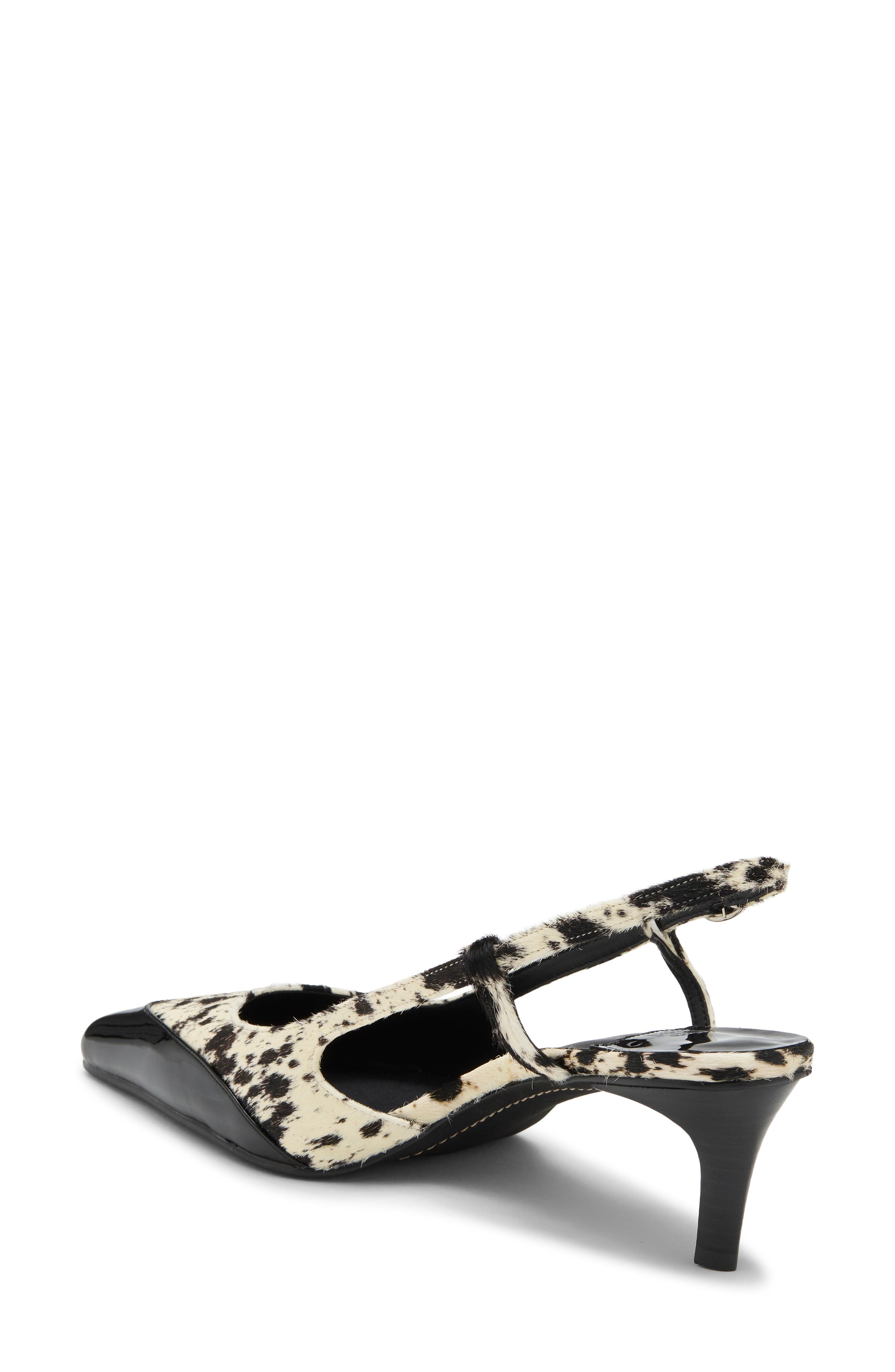 Booshky Slingback Pump, Alternate, color, BLACK WHITE SPOT