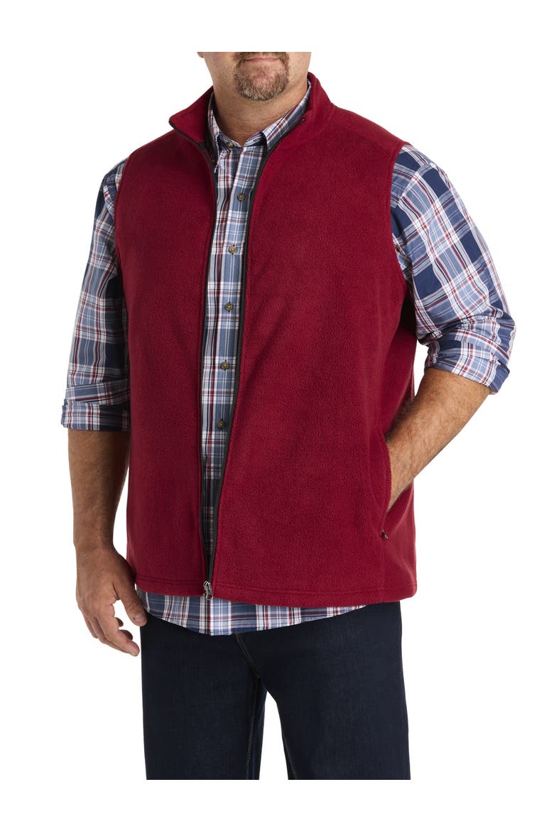 Polar Fleece Vest, Main, color, POMEGRANATE