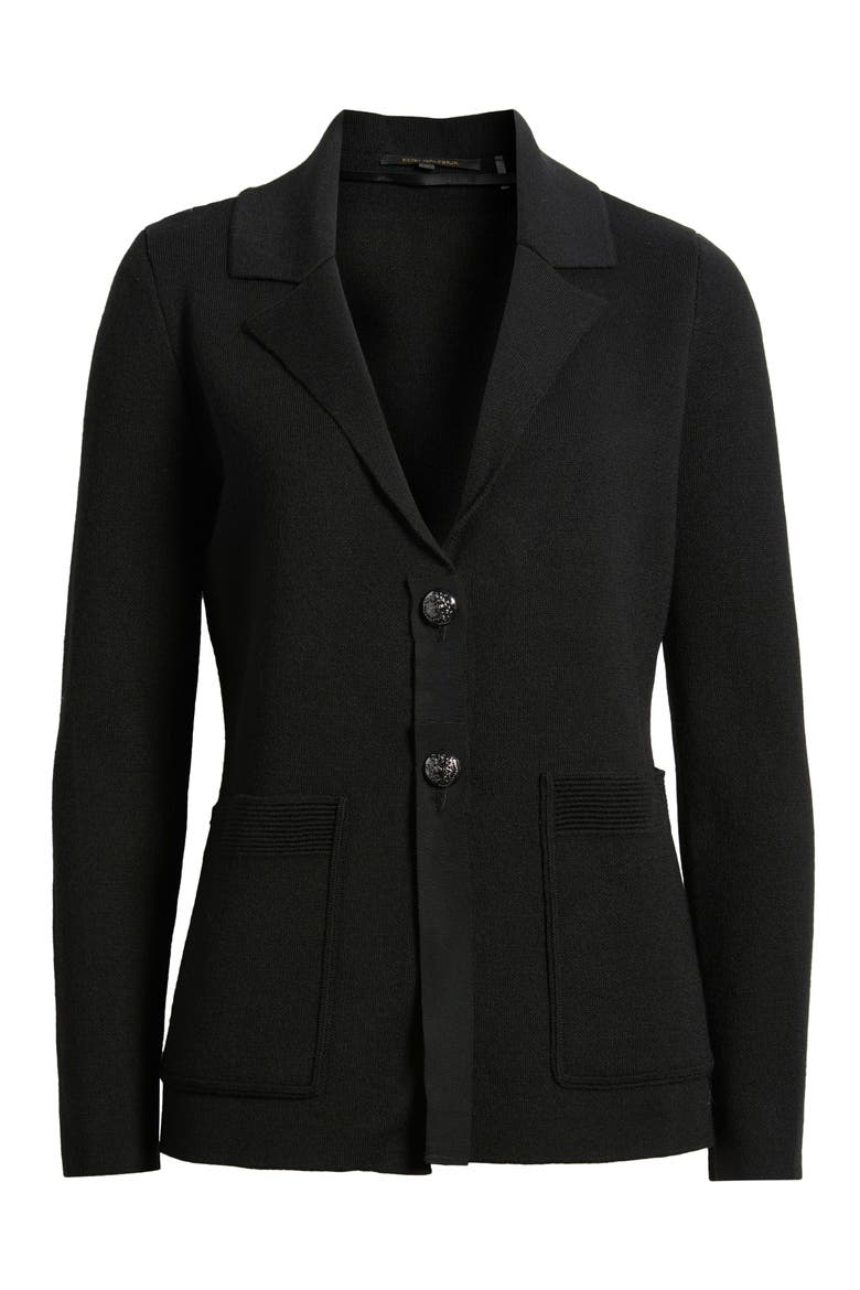 Clove Wool Blend Cardigan, Alternate, color, BLACK