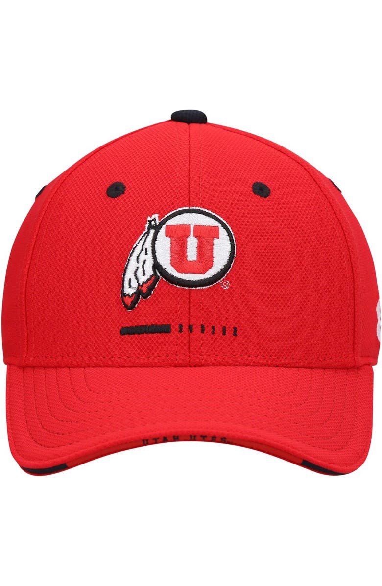 Under Armour Youth Under Armour Red Utah Utes Blitzing Accent Performance Adjustable Hat, Alternate, color,