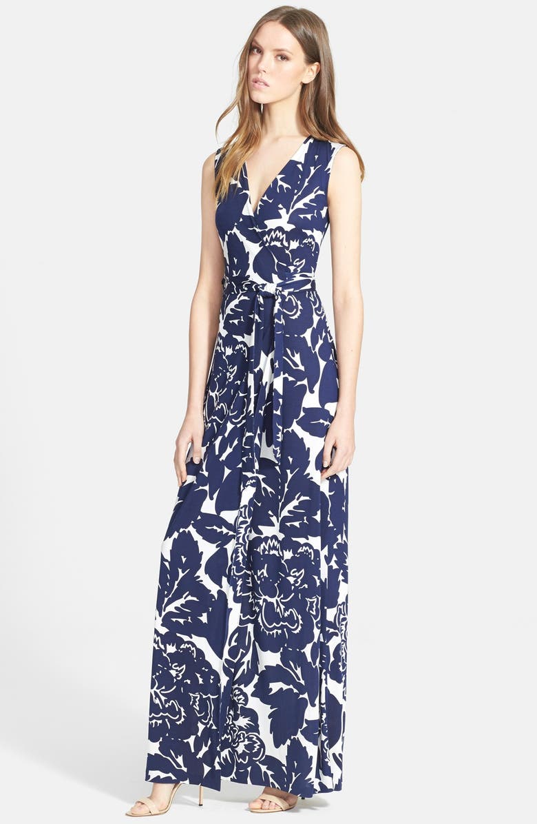 Diane von Furstenberg 'New Yahzi Two' Print Silk Wrap Maxi Dress, Main, color,