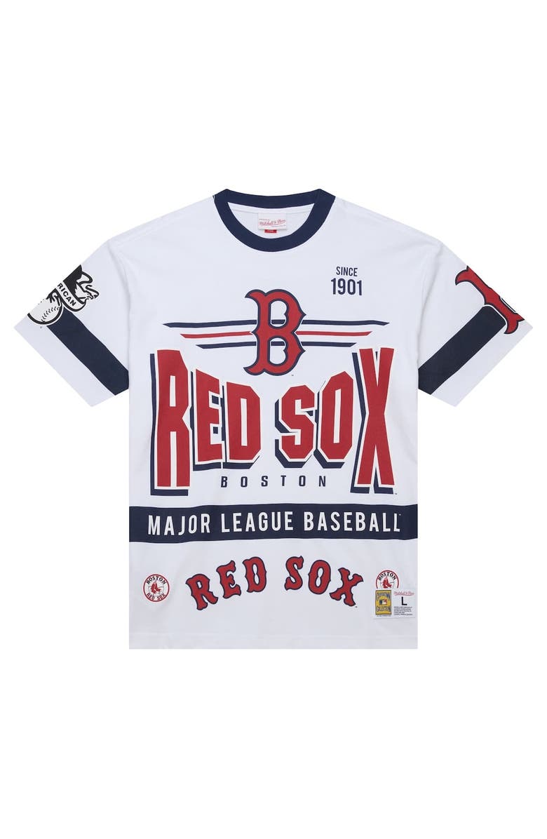 Mitchell & Ness Men's Mitchell & Ness White Boston Red Sox Cooperstown Collection Team Origins Premium T-Shirt, Alternate, color, White