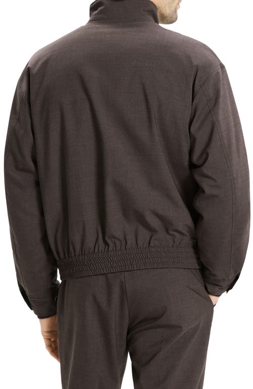 Theory Motion Wool Blend Reversible Jacket In Brown