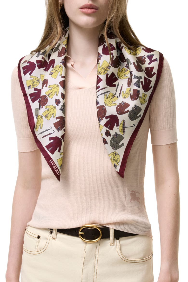 Mini Trench Coat Scarf, Alternate, color, VINEYARD RED