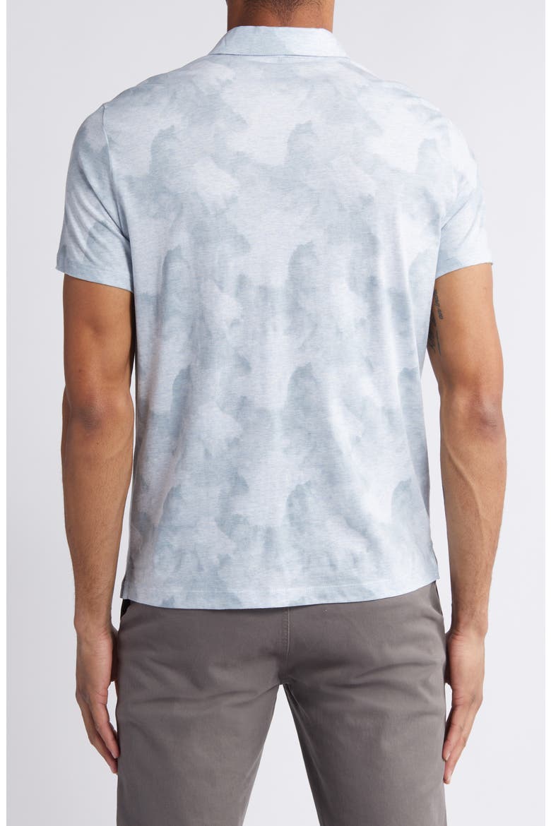 Laing Slim Fit Cloud Print Polo, Alternate, color, SOFT TEAL
