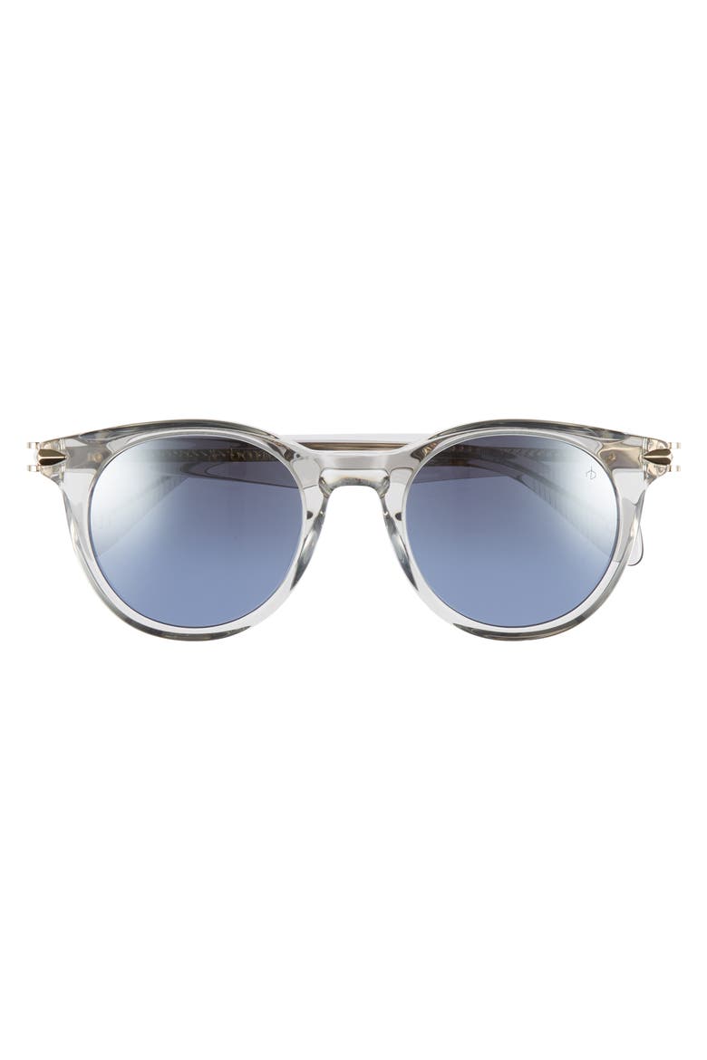 49mm Gradient Round Sunglasses, Alternate, color, GREY