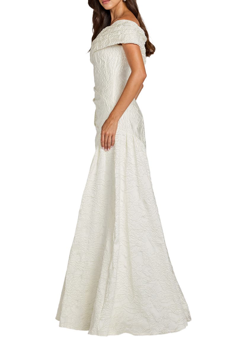 Off the Shoulder Mermaid Gown, Alternate, color, WHITE