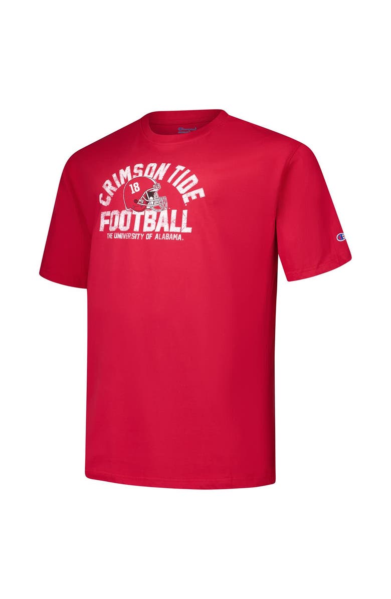 Champion Men's Champion Crimson Alabama Crimson Tide Big & Tall Football Helmet T-Shirt, Alternate, color, 