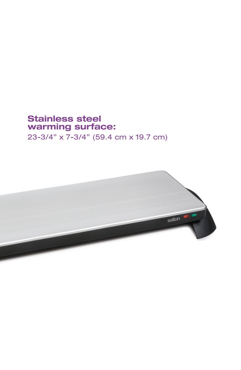 Salton Cordless Hotray Warming Tray, Alternate, color, Silver