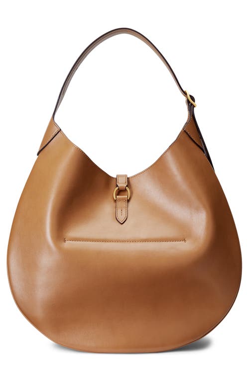Polo Ralph Lauren Sport Calf Leather Shoulder Bag In Brown