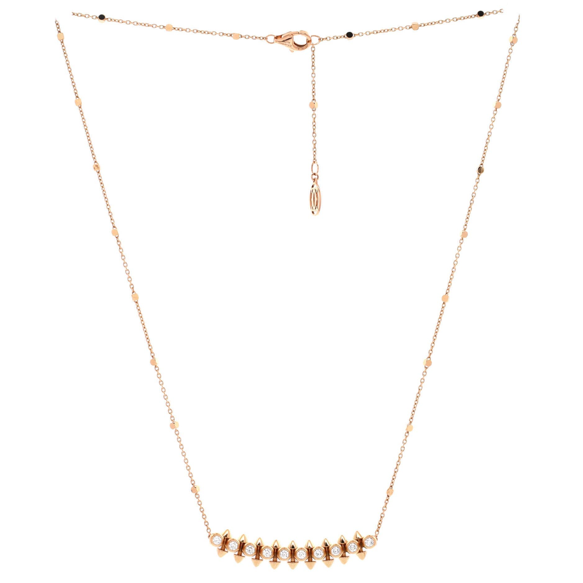 Clash de Cartier Pendant Necklace 18K Rose Gold with Diamonds, Alternate, color, Metallic Gold