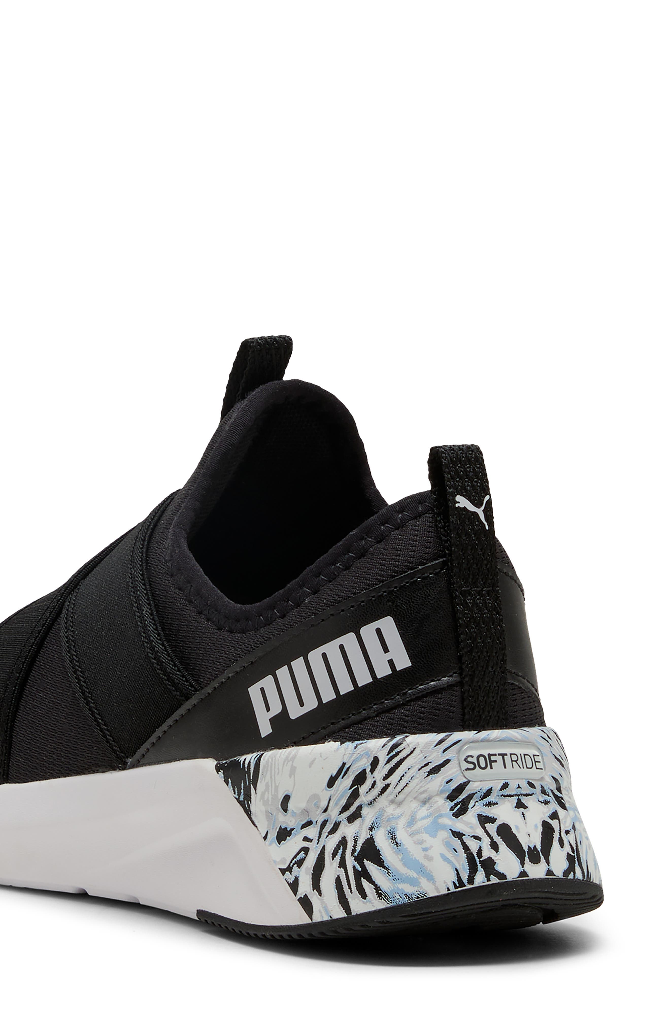 PUMA Softride Harli Slip-On Sneaker, Alternate, color, Puma Black- Tropic- White