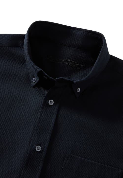 Robert Talbott Harrison Button Down Pique Shirt In Black