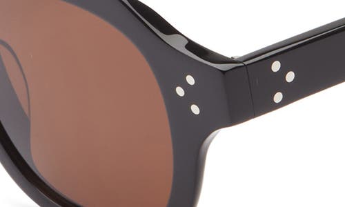 Celine 3 Dots 48mm Round Sunglasses In Black