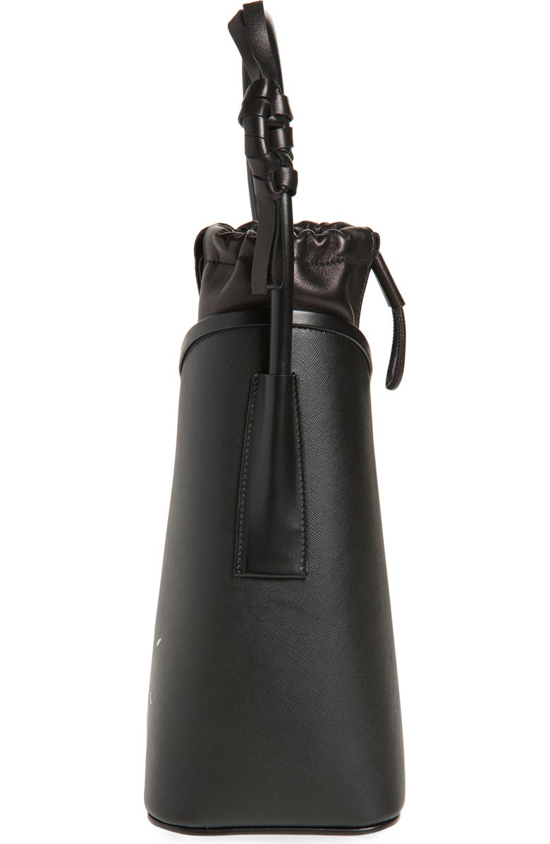 Maison Margiela Fortune North/South Leather Handbag, Alternate, color, Black/ Black