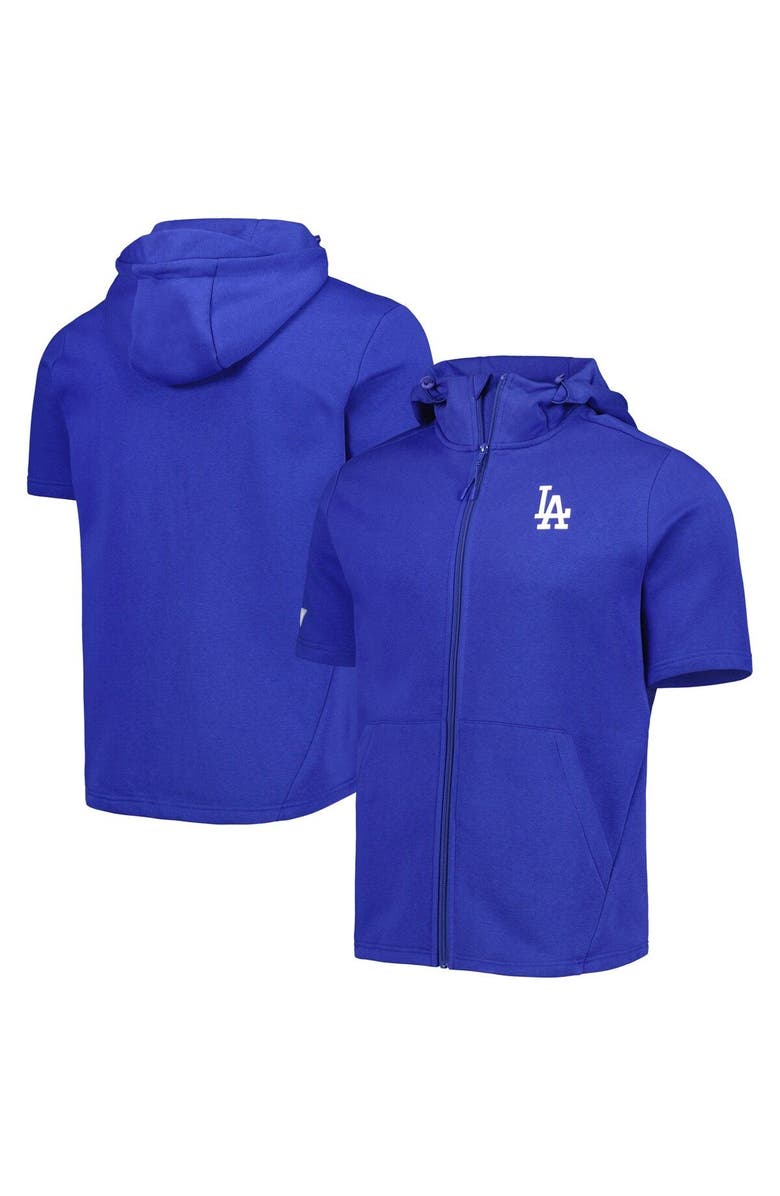 LEVELWEAR Men's Levelwear Royal Los Angeles Dodgers Recruit Full-Zip Short Sleeve Hoodie, Main, color, Royal