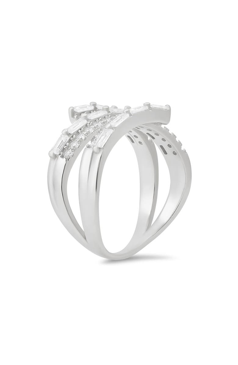 Queen Jewels Cubic Zirconia Spiral Ring, Alternate, color, Silver