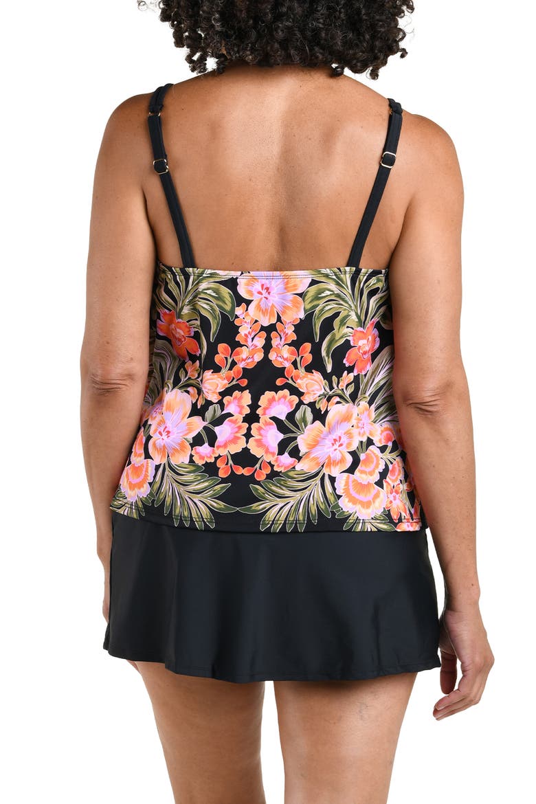 Rainforest Reflection Underwire High Neck Tankini Top, Alternate, color, BLACK MULTI
