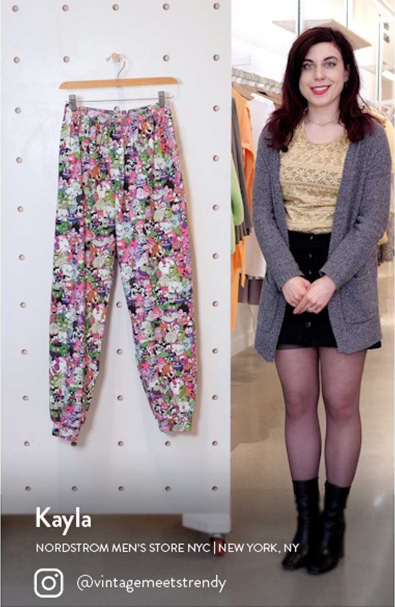 Cartoon Mania Print Ankle Joggers, sales video thumbnail