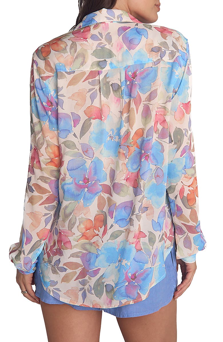 Bella Dahl Floral Button-Up Shirt, Alternate, color, Floral Garden Print