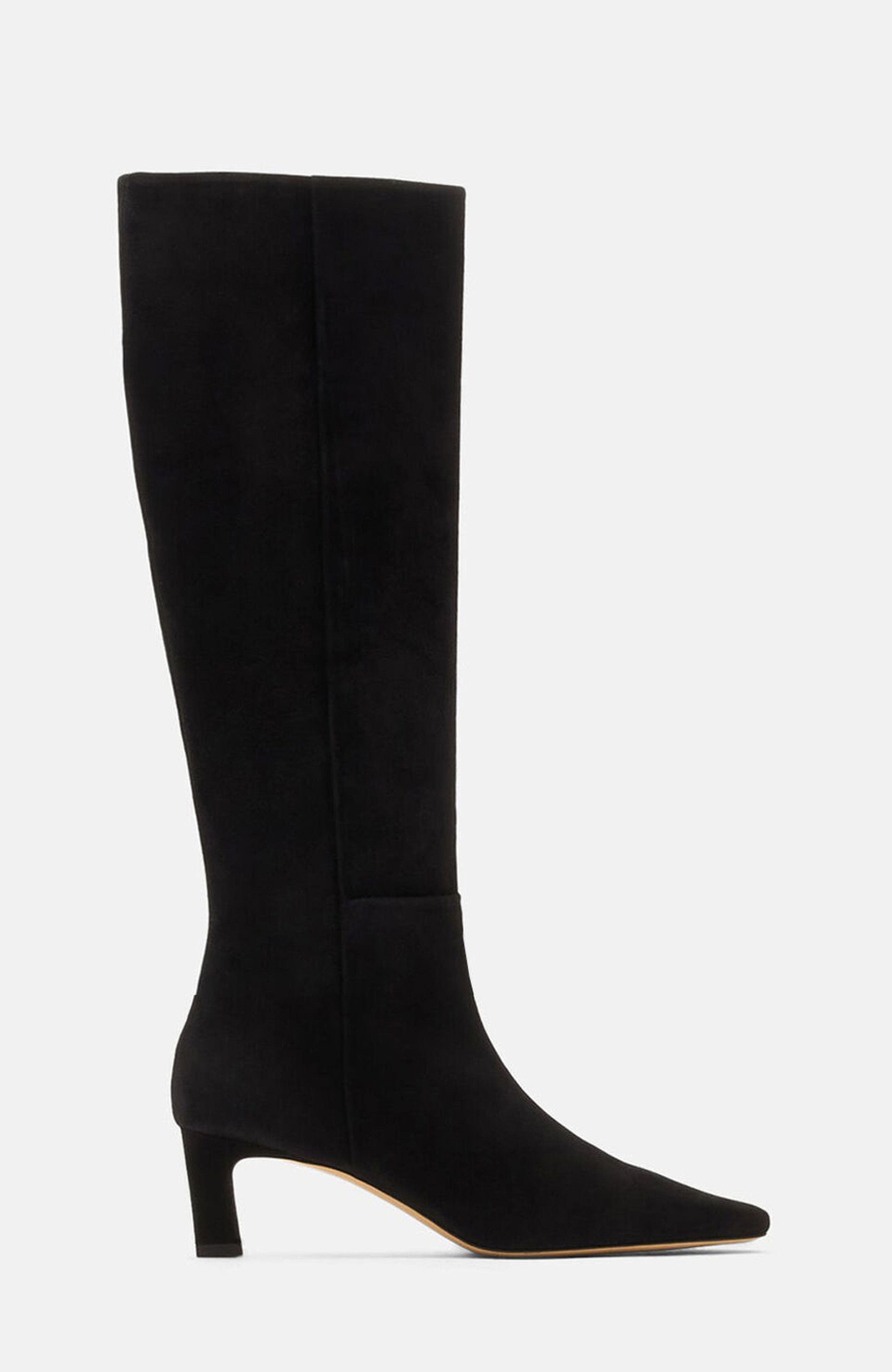 Kira Boots, Alternate, color, Black - Suede