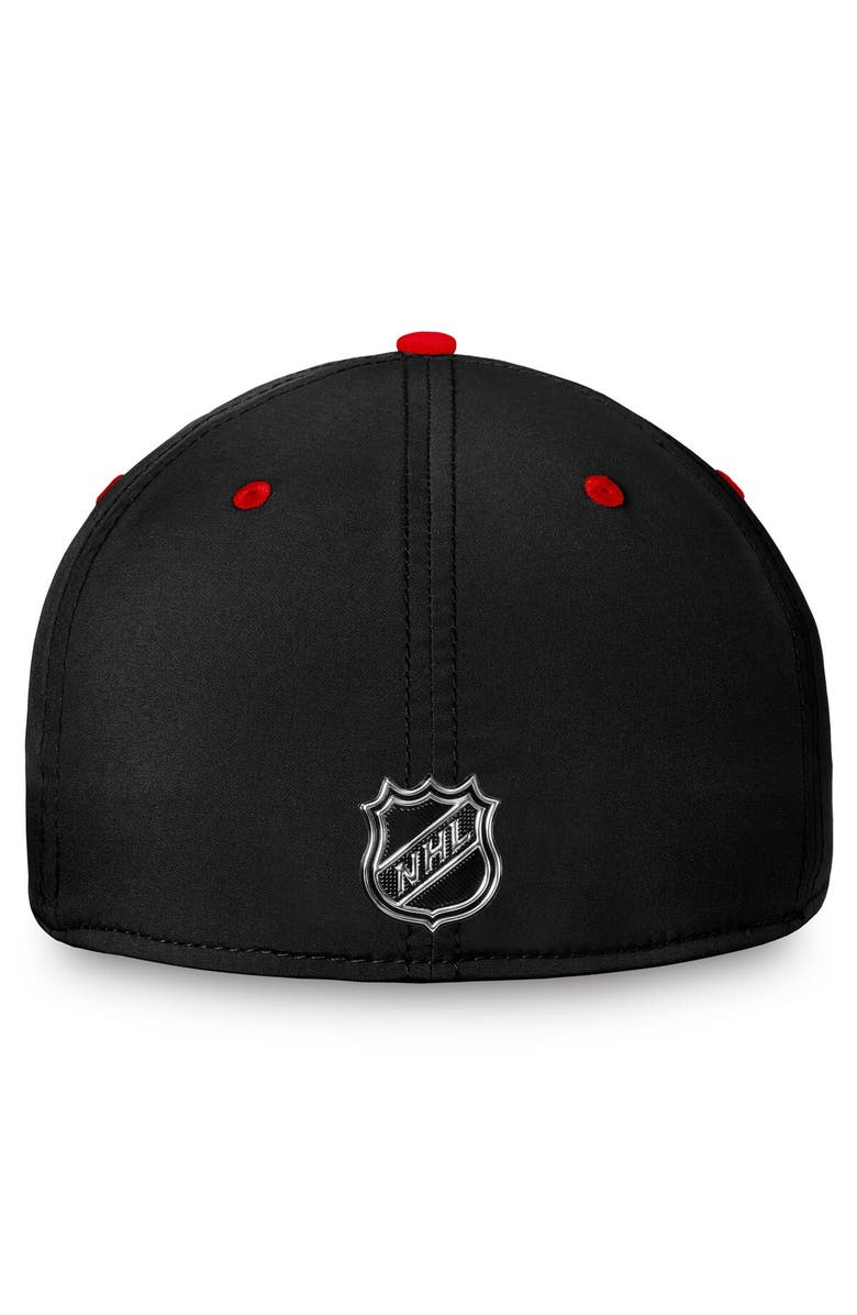 FANATICS Men's Fanatics Branded  Black/Red Carolina Hurricanes Authentic Pro Rink Two-Tone Flex Hat, Alternate, color, 