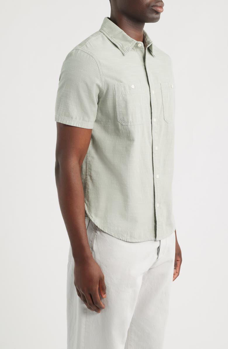 AG Mason Classic Fit Short Sleeve Button-Up Work Shirt, Alternate, color, Faded Moss