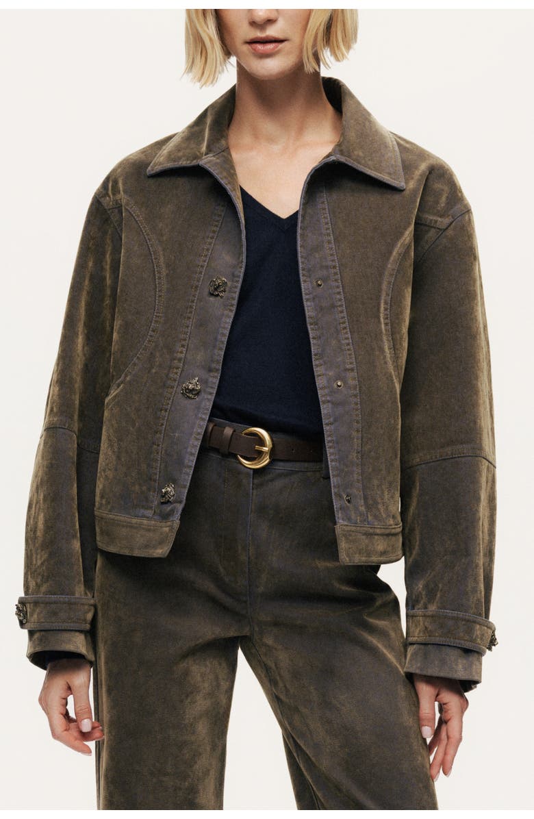 Nocturne Vintage-Wash Jacket, Main, color, Khaki