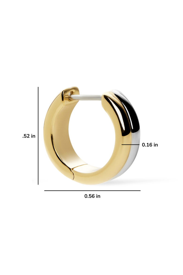 Huggie Hoop Earrings - Asher, Alternate, color, Gold/silver
