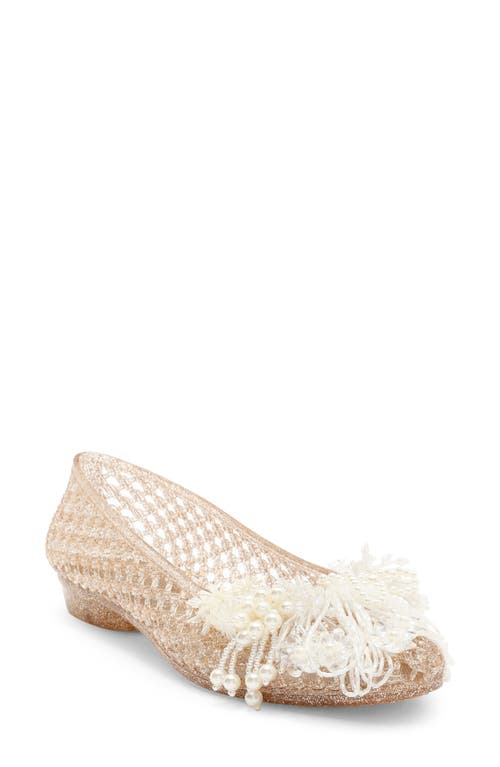 Jeffrey Campbell Whimzy Jelly Flat in Rosegold Natural Pearl at Nordstrom, Size 8