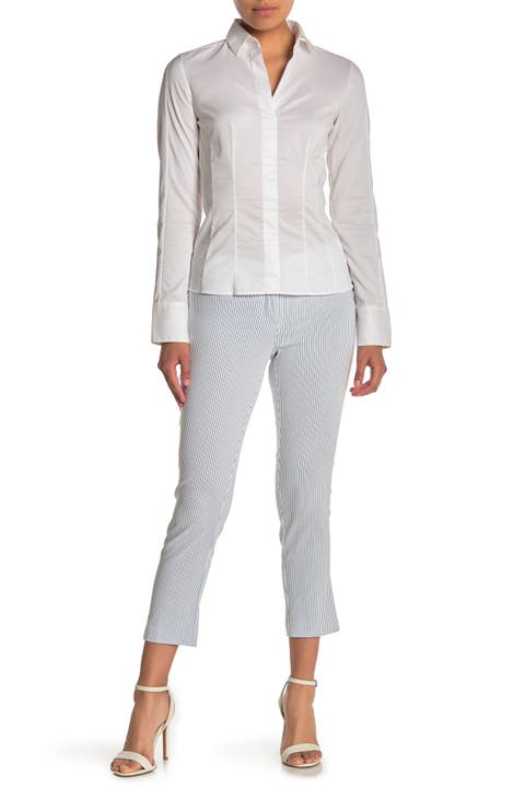 Amanda Seersucker Ankle Pants (Petite)