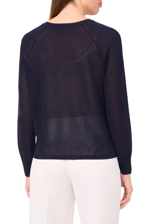 Halogenr Halogen(r) Crewneck Raglan Sleeve Sweater In Classic Navy