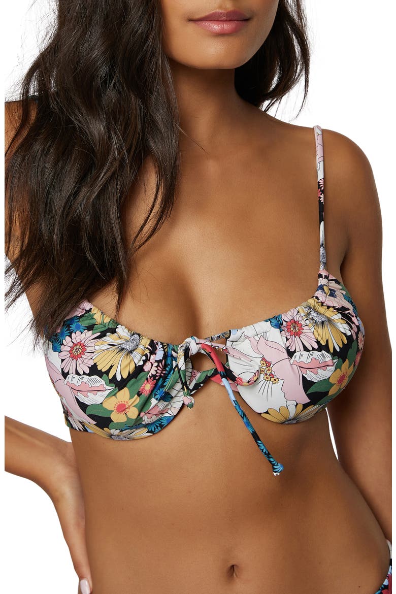 Twiggy Avalon Underwire Bikini Top, Main, color, BLACK