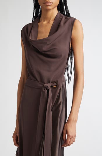 ワンピース SALVATORE FERRAGAMO Chocolate Cady Dress Chocolate cady dress SALVATORE FERRAGAMO (13H315785507)